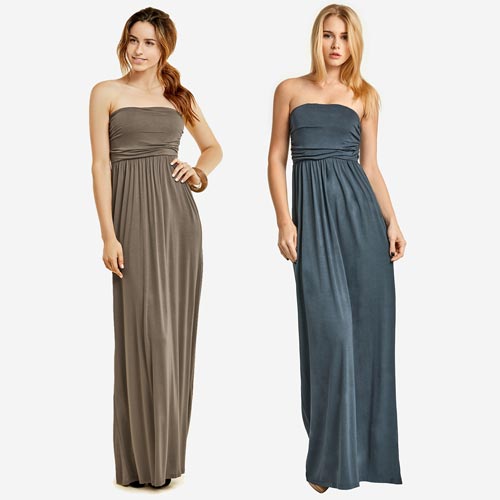 Ladies Strapless Tube Top Dress