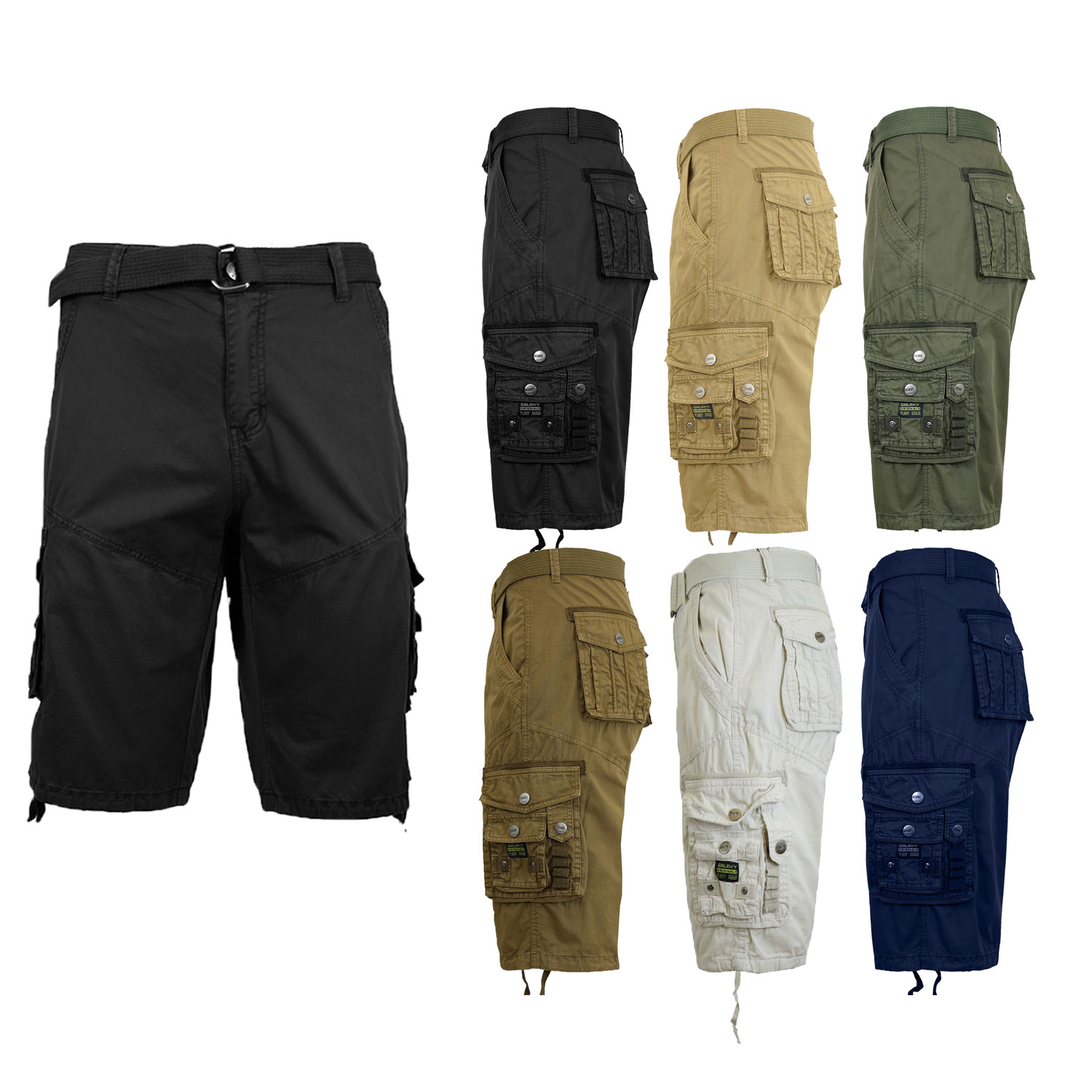 Men's Cargo Shorts With Belt